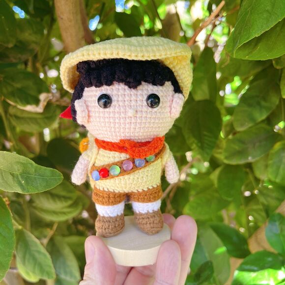 Up Movie Crochet Doll Set | Handmade Amigurumi Carl, Russell & Dug Plush - Picture 3 of 11